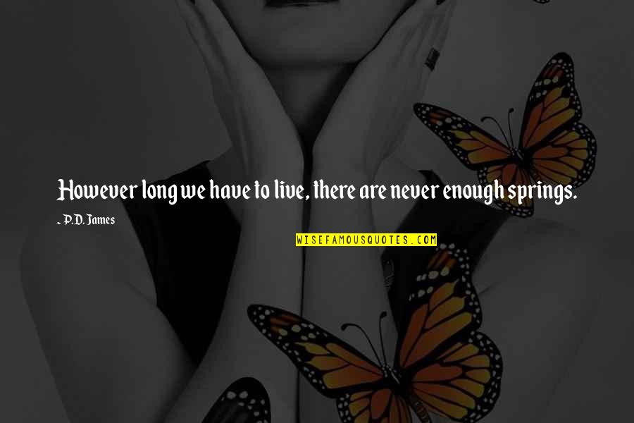 Words Of Wisdom Friendship Quotes By P.D. James: However long we have to live, there are