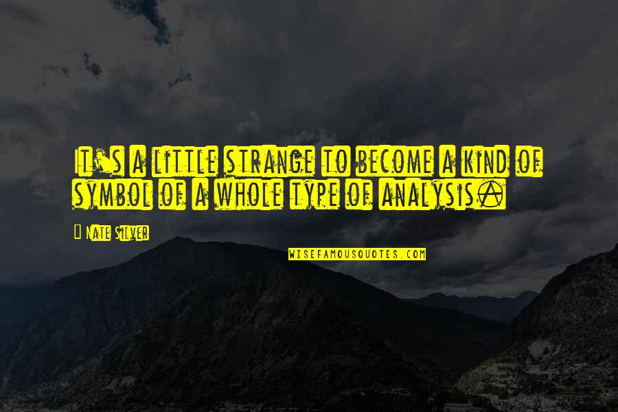 Words To Put Before Quotes By Nate Silver: It's a little strange to become a kind