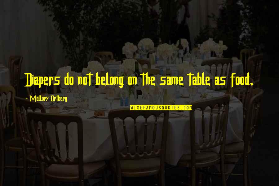 Wordsmithed Quotes By Mallory Ortberg: Diapers do not belong on the same table Wordsmithed Quotes By Mallory Ortberg: Diapers do not belong on the same table