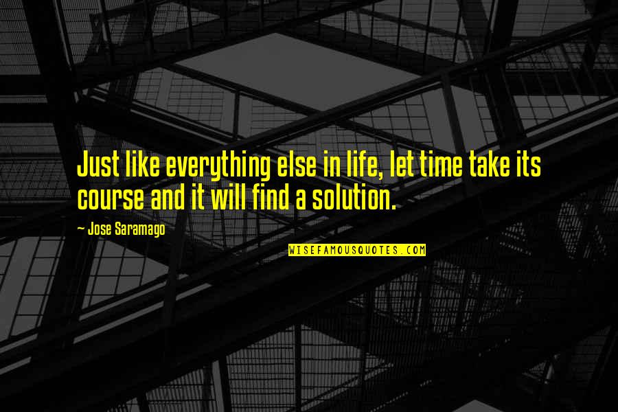 Wordsworthian Quotes By Jose Saramago: Just like everything else in life, let time Wordsworthian Quotes By Jose Saramago: Just like everything else in life, let time