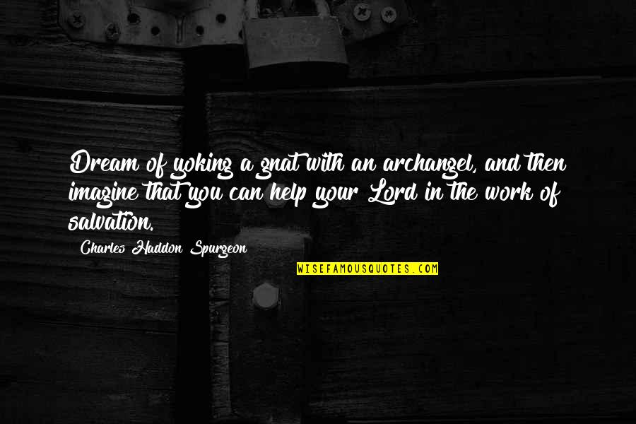 Work Bible Quotes By Charles Haddon Spurgeon: Dream of yoking a gnat with an archangel,