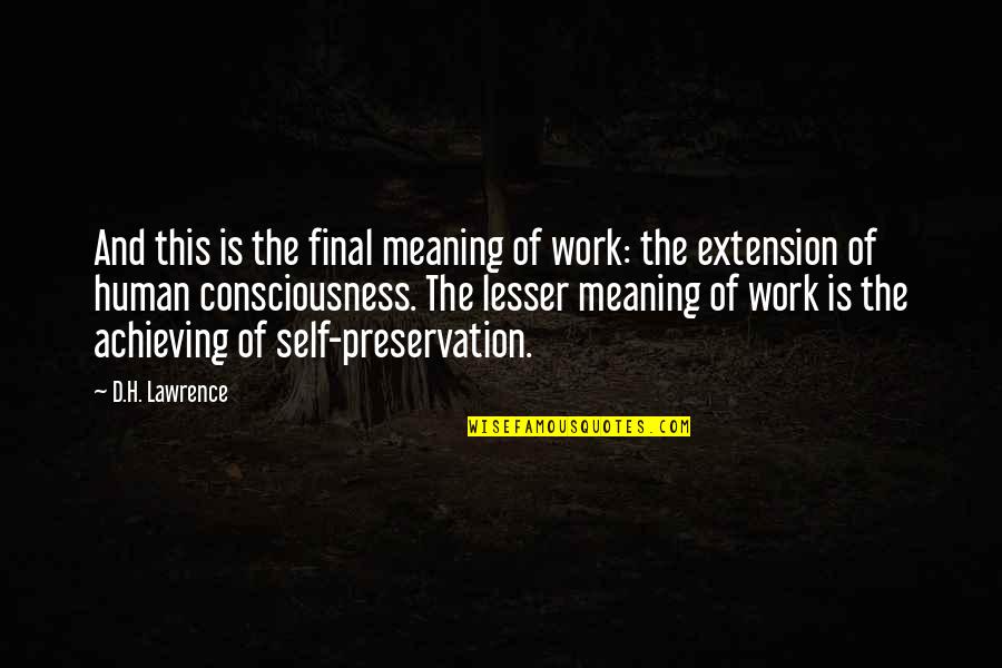 Work Change Quotes By D.H. Lawrence: And this is the final meaning of work: