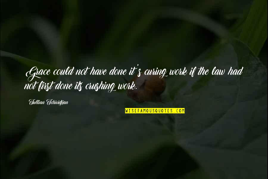 Work Crush Quotes By Tullian Tchividjian: Grace could not have done it's curing work