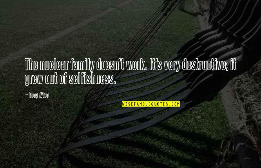 Work Family Quotes By Greg Wise: The nuclear family doesn't work. It's very destructive;