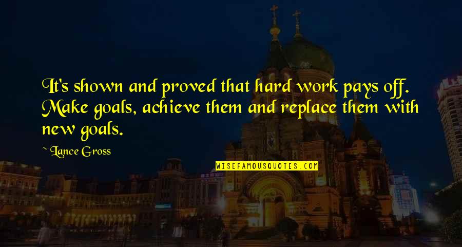 Work Hard Achieve Quotes By Lance Gross: It's shown and proved that hard work pays Work Hard Achieve Quotes By Lance Gross: It's shown and proved that hard work pays