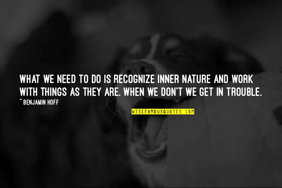 Work In Nature Quotes By Benjamin Hoff: What we need to do is recognize inner