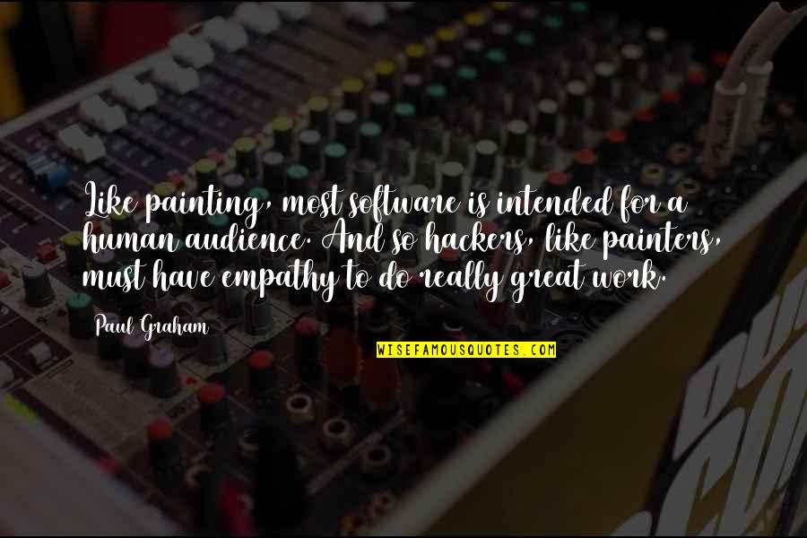 Work Is Great Quotes By Paul Graham: Like painting, most software is intended for a