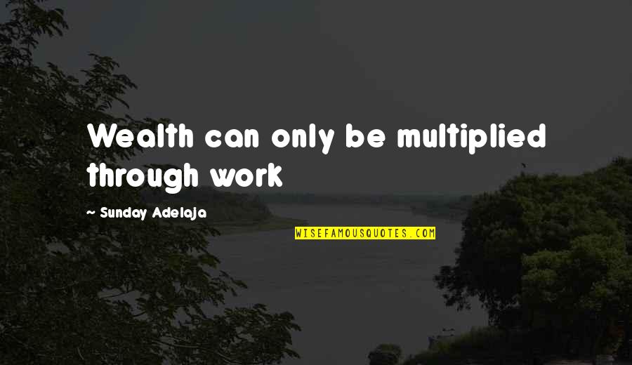 Work Money Success Quotes By Sunday Adelaja: Wealth can only be multiplied through work