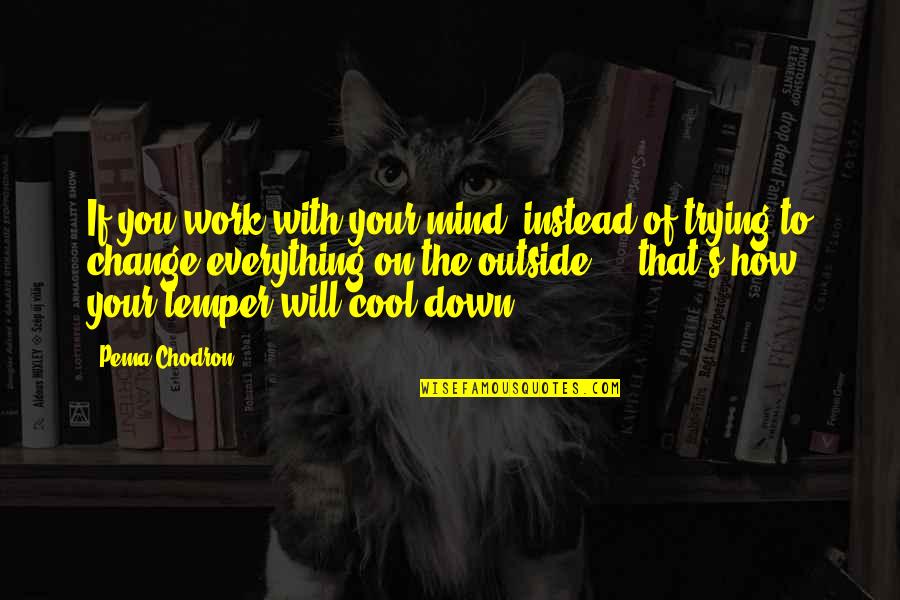 Work Of Change Quotes By Pema Chodron: If you work with your mind, instead of Work Of Change Quotes By Pema Chodron: If you work with your mind, instead of