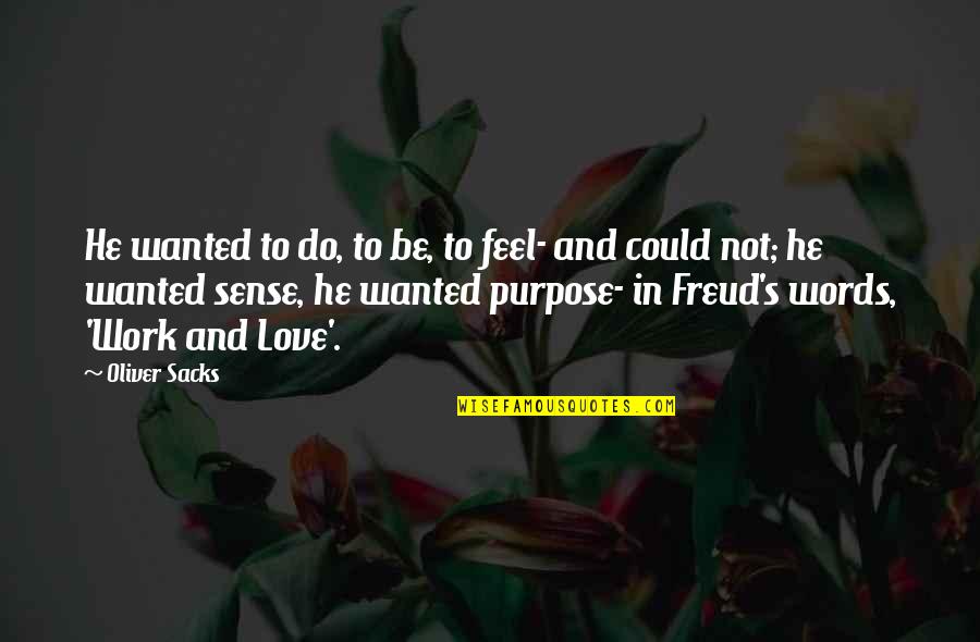 Work Partners Quotes By Oliver Sacks: He wanted to do, to be, to feel-