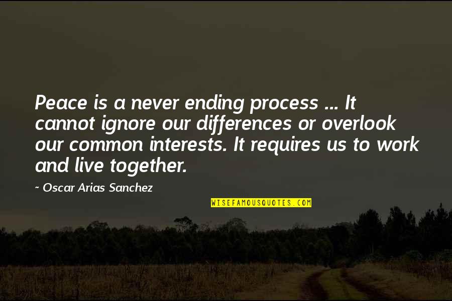 Work Peace Quotes By Oscar Arias Sanchez: Peace is a never ending process ... It Work Peace Quotes By Oscar Arias Sanchez: Peace is a never ending process ... It