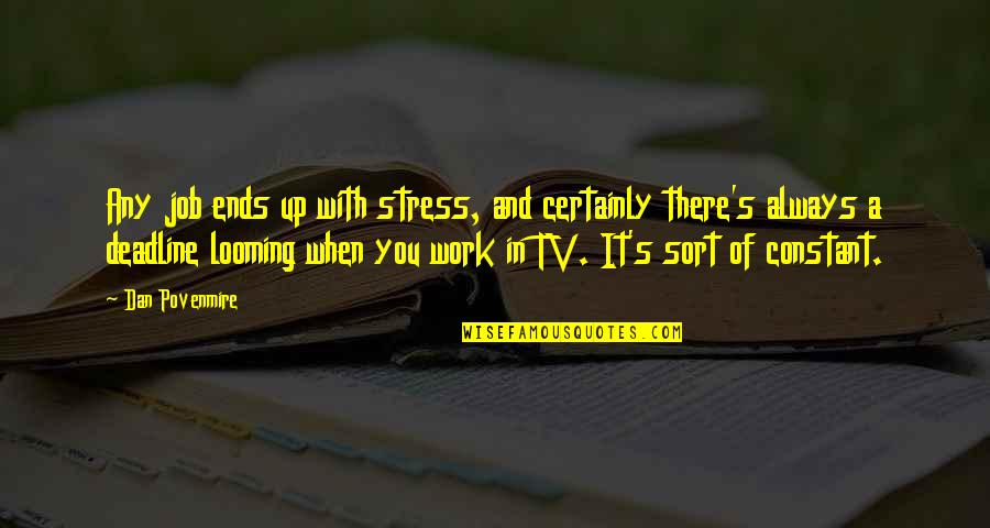 Work Stress Quotes By Dan Povenmire: Any job ends up with stress, and certainly