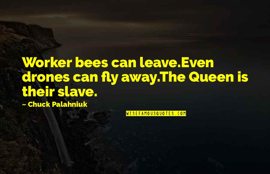 Worker Bees Quotes By Chuck Palahniuk: Worker bees can leave.Even drones can fly away.The