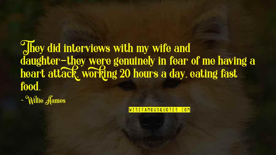 Working Fast Quotes By Willie Aames: They did interviews with my wife and daughter-they