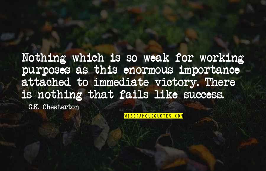 Working For Your Success Quotes By G.K. Chesterton: Nothing which is so weak for working purposes