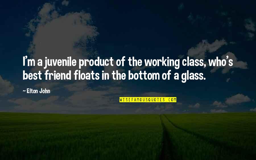 Working From The Bottom Up Quotes By Elton John: I'm a juvenile product of the working class,