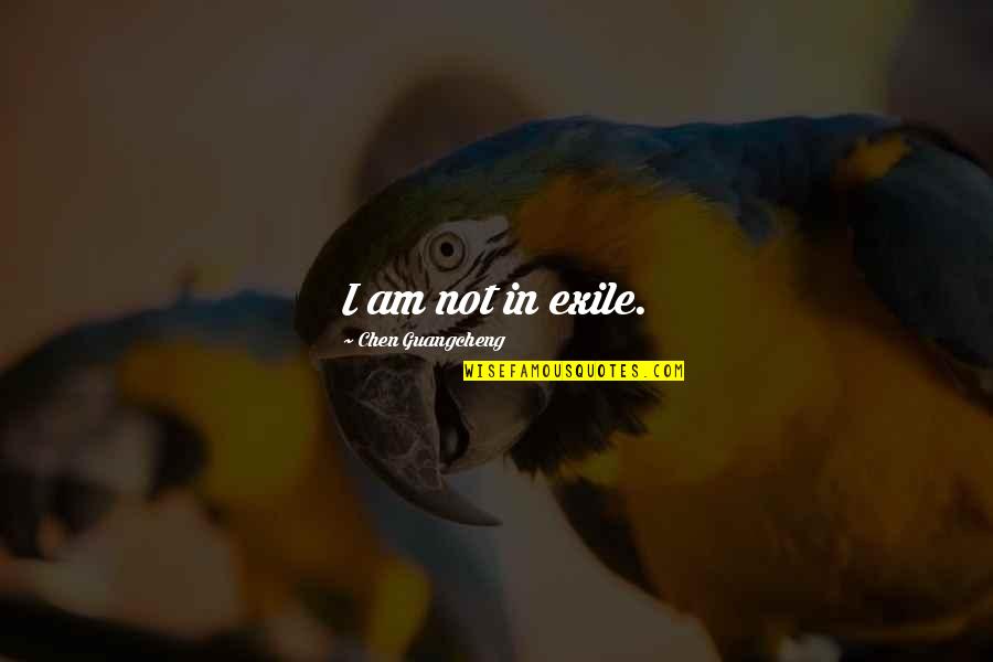 Working Late Night Quotes By Chen Guangcheng: I am not in exile. Working Late Night Quotes By Chen Guangcheng: I am not in exile.