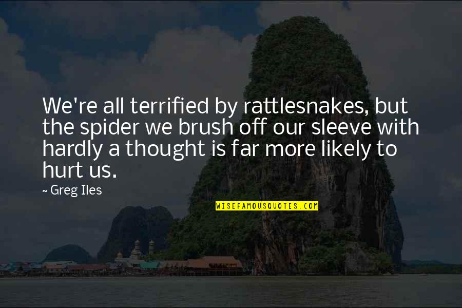 Working Mom Inspirational Quotes By Greg Iles: We're all terrified by rattlesnakes, but the spider