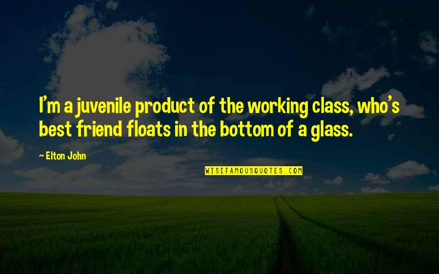 Working Out With A Friend Quotes By Elton John: I'm a juvenile product of the working class,