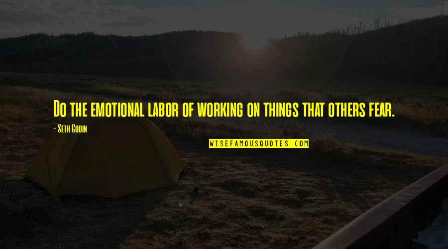 Working With Others Quotes By Seth Godin: Do the emotional labor of working on things