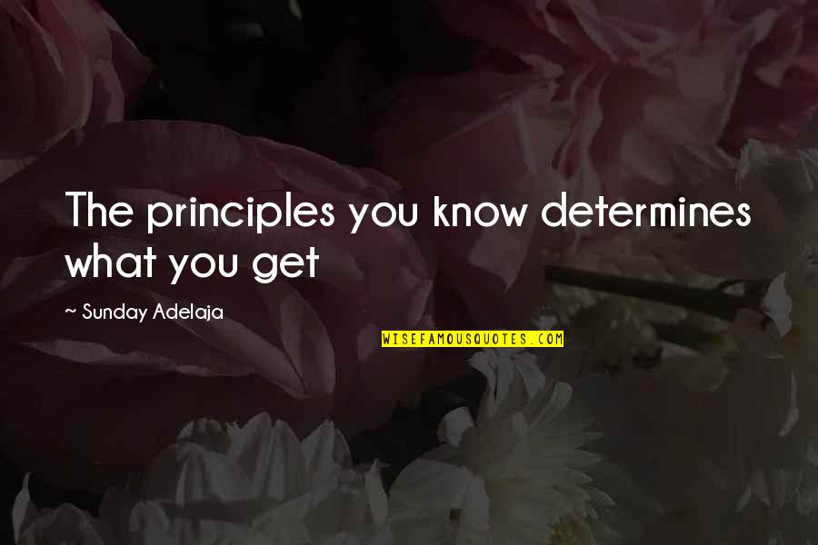 Workplace Work Quotes By Sunday Adelaja: The principles you know determines what you get Workplace Work Quotes By Sunday Adelaja: The principles you know determines what you get