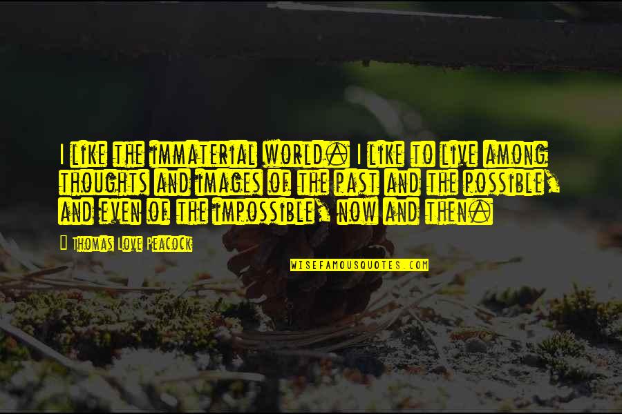 World Among Quotes By Thomas Love Peacock: I like the immaterial world. I like to World Among Quotes By Thomas Love Peacock: I like the immaterial world. I like to