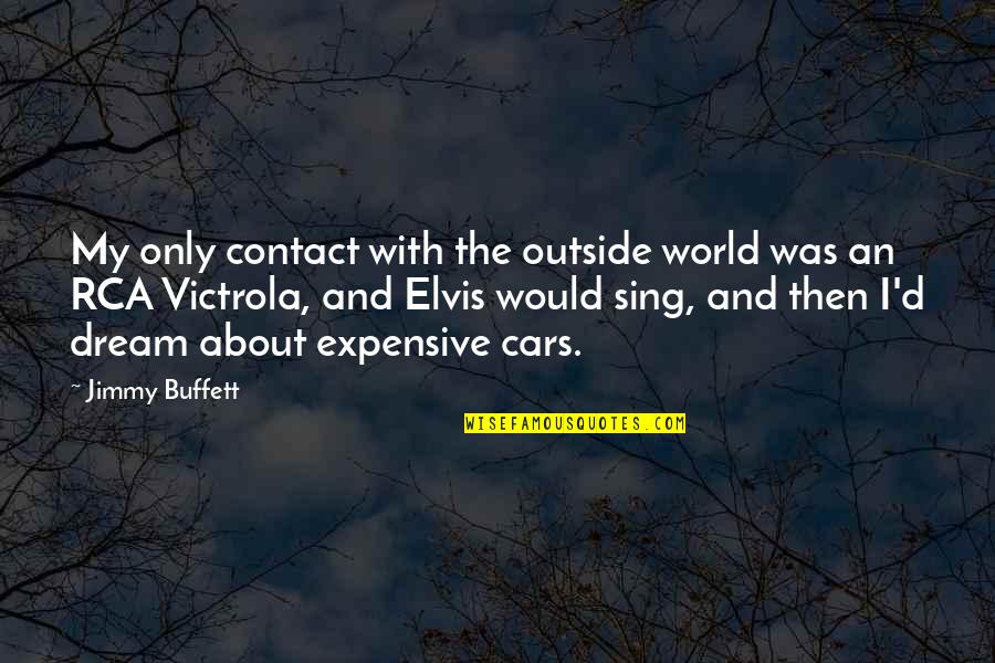 World And Dream Quotes By Jimmy Buffett: My only contact with the outside world was World And Dream Quotes By Jimmy Buffett: My only contact with the outside world was