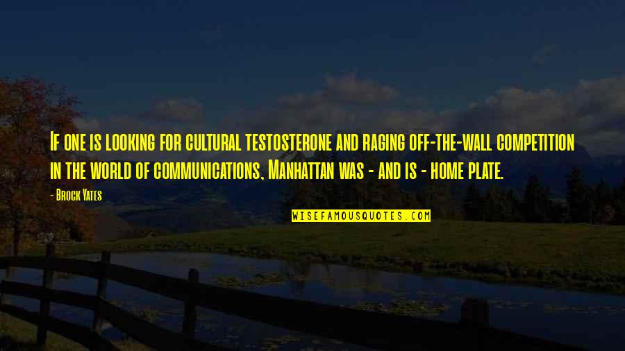 World And Home Quotes By Brock Yates: If one is looking for cultural testosterone and