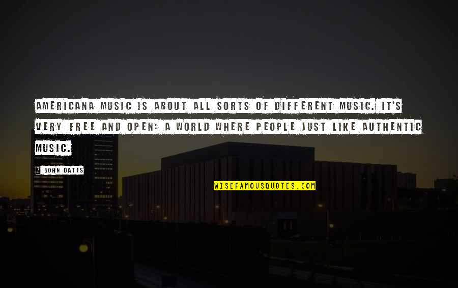 World And Music Quotes By John Oates: Americana Music is about all sorts of different World And Music Quotes By John Oates: Americana Music is about all sorts of different