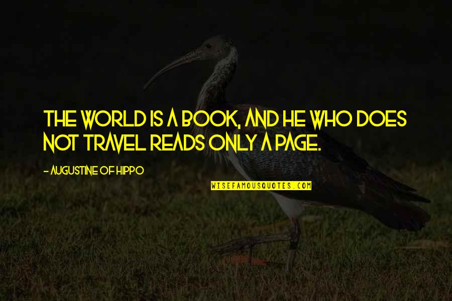 World And Travel Quotes By Augustine Of Hippo: The world is a book, and he who
