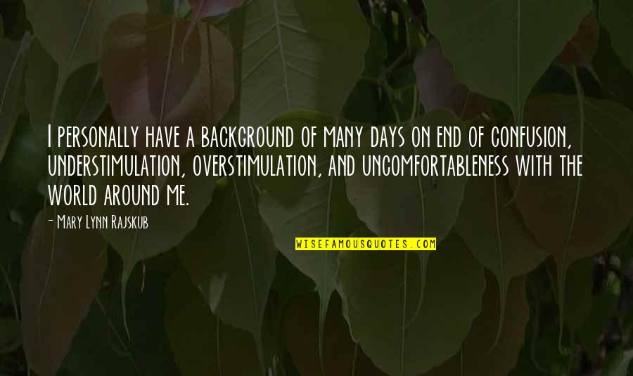 World Around Me Quotes By Mary Lynn Rajskub: I personally have a background of many days