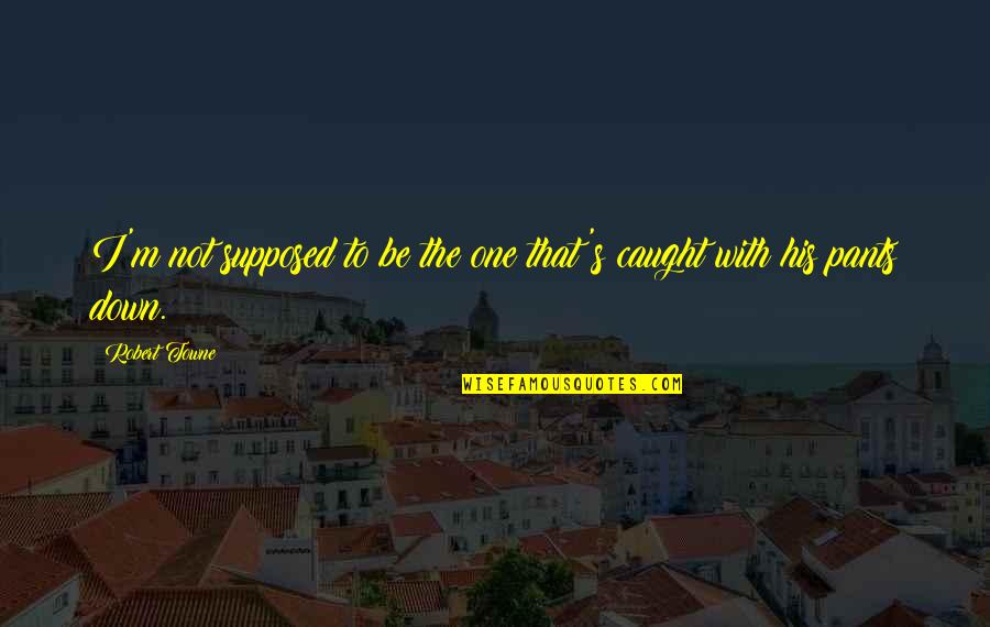 World Breakdown Quotes By Robert Towne: I'm not supposed to be the one that's