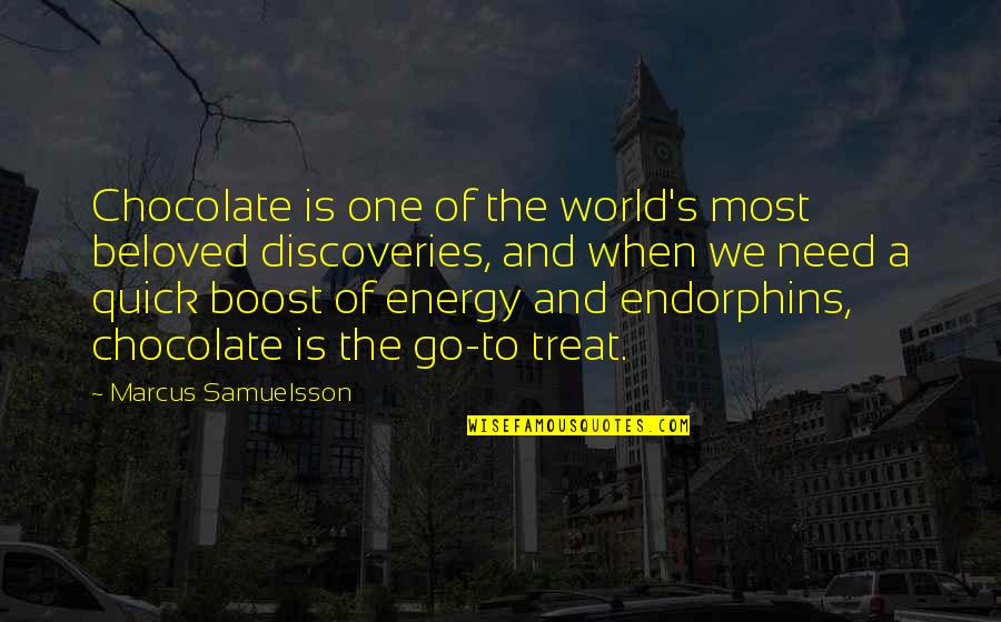 World Energy Quotes By Marcus Samuelsson: Chocolate is one of the world's most beloved World Energy Quotes By Marcus Samuelsson: Chocolate is one of the world's most beloved