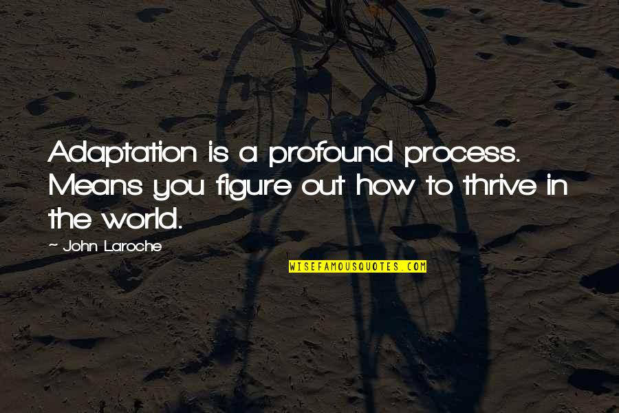 World Is Mean Quotes By John Laroche: Adaptation is a profound process. Means you figure