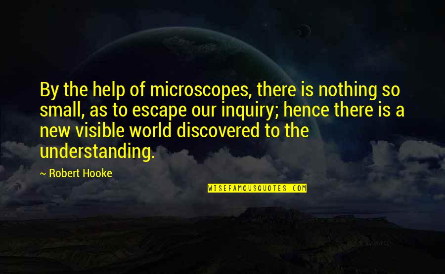 World Is So Small Quotes By Robert Hooke: By the help of microscopes, there is nothing