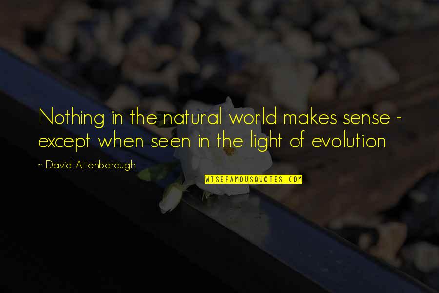 World Makes No Sense Quotes By David Attenborough: Nothing in the natural world makes sense -