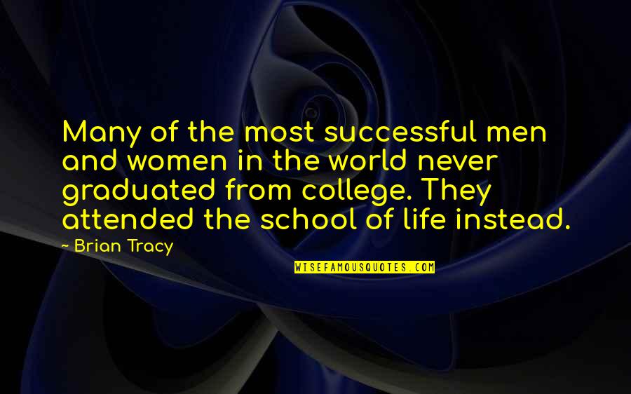 World Most Motivational Quotes By Brian Tracy: Many of the most successful men and women