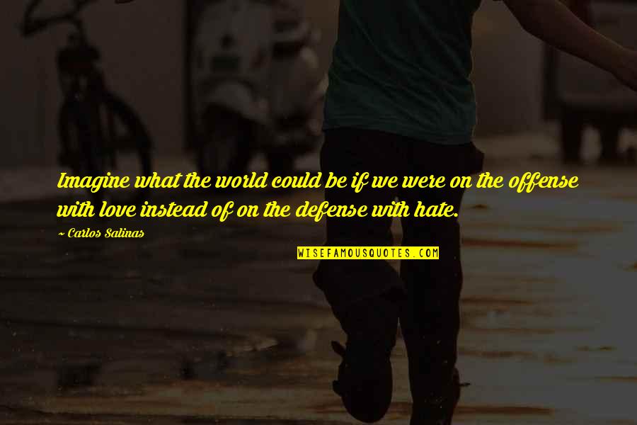 World Of Hate Quotes By Carlos Salinas: Imagine what the world could be if we