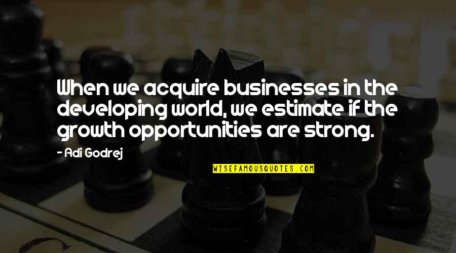 World Of Opportunities Quotes By Adi Godrej: When we acquire businesses in the developing world, World Of Opportunities Quotes By Adi Godrej: When we acquire businesses in the developing world,