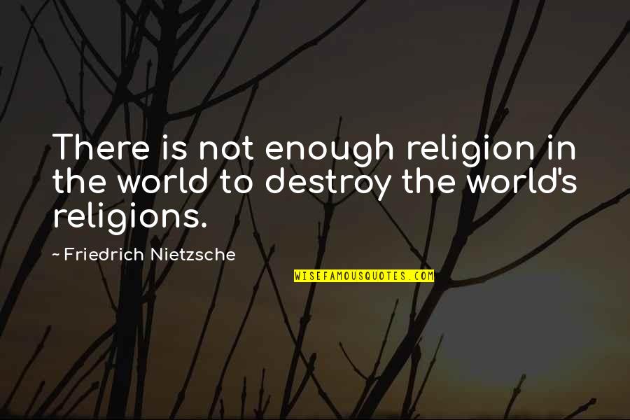 World Religions Quotes By Friedrich Nietzsche: There is not enough religion in the world