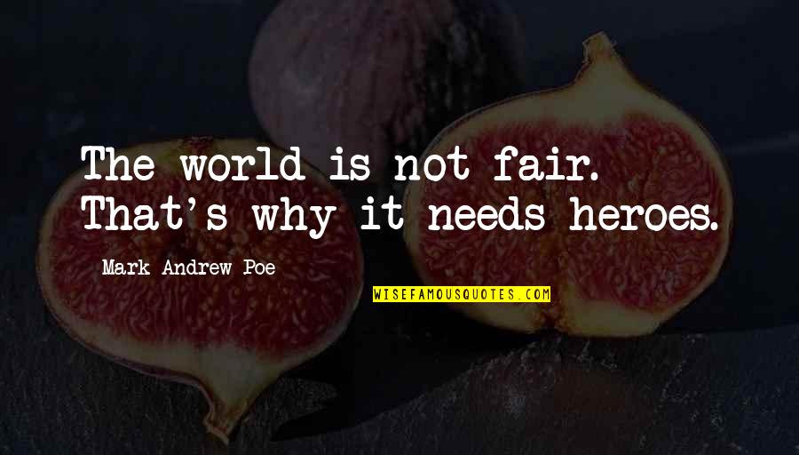 World S Fair Quotes By Mark Andrew Poe: The world is not fair. That's why it