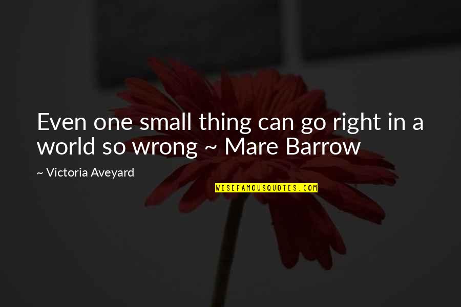 World So Small Quotes By Victoria Aveyard: Even one small thing can go right in