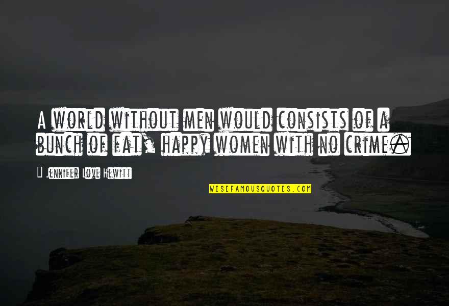 World Without Love Quotes By Jennifer Love Hewitt: A world without men would consists of a World Without Love Quotes By Jennifer Love Hewitt: A world without men would consists of a