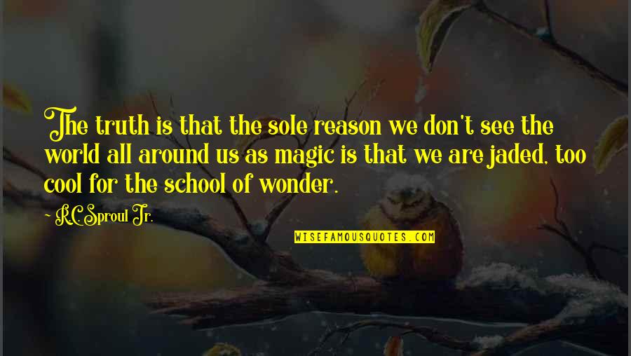 World Wonder Quotes By R.C. Sproul Jr.: The truth is that the sole reason we World Wonder Quotes By R.C. Sproul Jr.: The truth is that the sole reason we