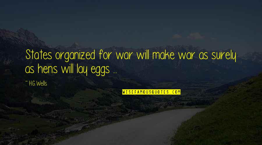 World's Best Short Quotes By H.G.Wells: States organized for war will make war as