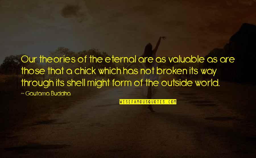 World's Most Valuable Quotes By Gautama Buddha: Our theories of the eternal are as valuable