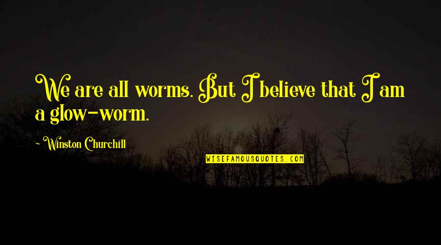 Worms Quotes By Winston Churchill: We are all worms. But I believe that