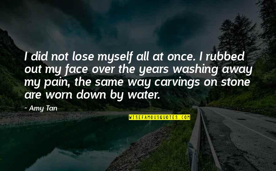 Worn Down Quotes By Amy Tan: I did not lose myself all at once.