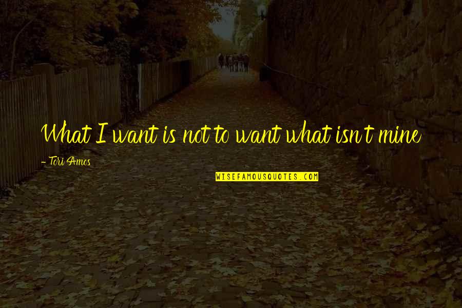 Worries Disappearing At The Beach Quotes By Tori Amos: What I want is not to want what Worries Disappearing At The Beach Quotes By Tori Amos: What I want is not to want what