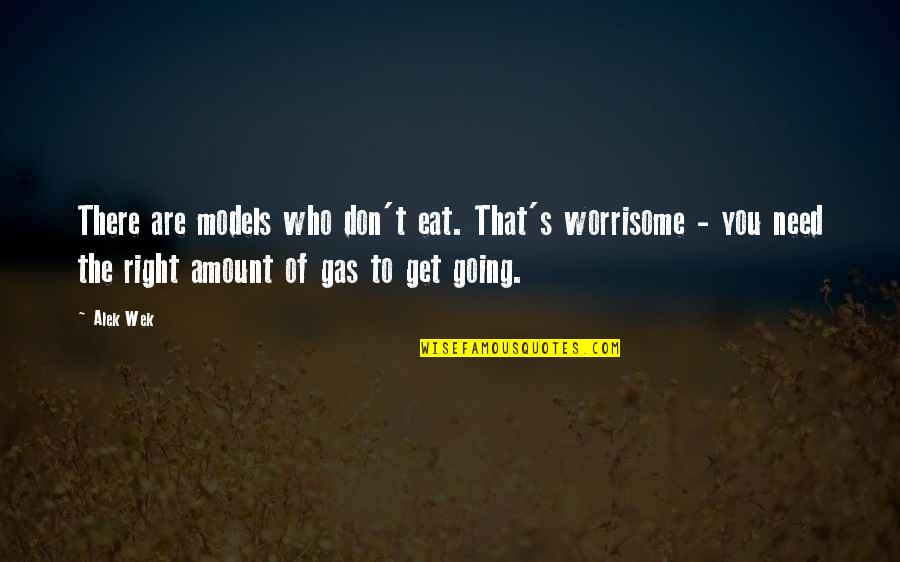 Worrisome Quotes By Alek Wek: There are models who don't eat. That's worrisome Worrisome Quotes By Alek Wek: There are models who don't eat. That's worrisome